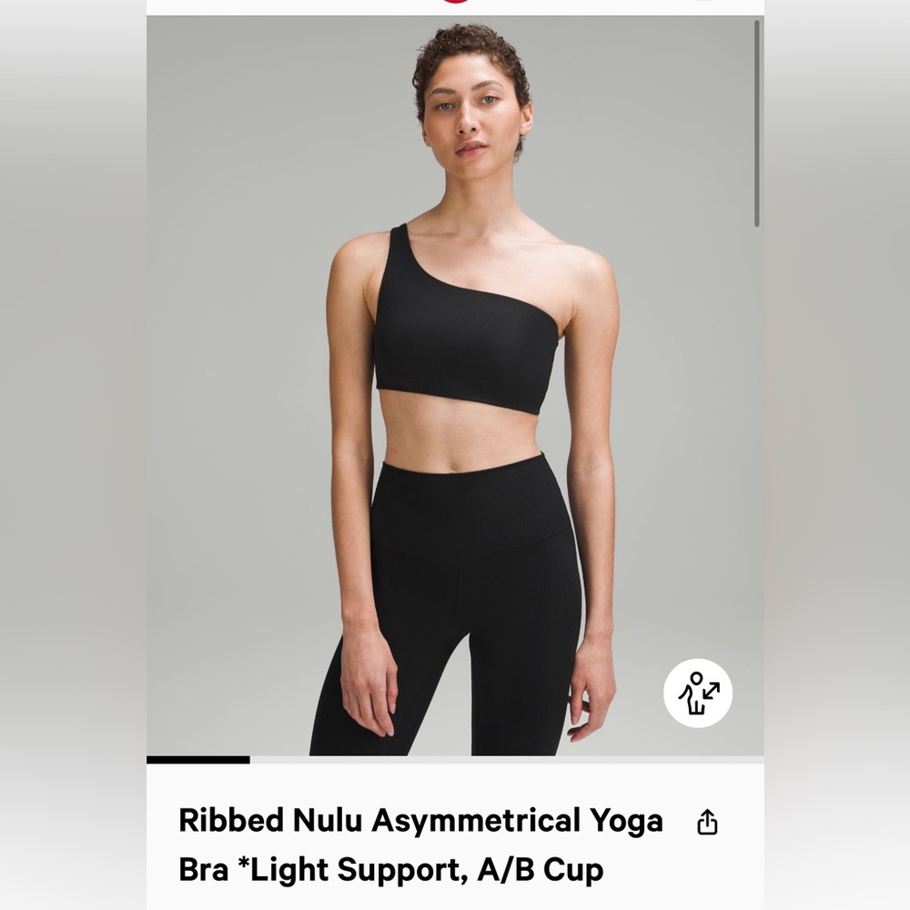 Lululemon Ribbed Nulu Asymmetrical Yoga Bra